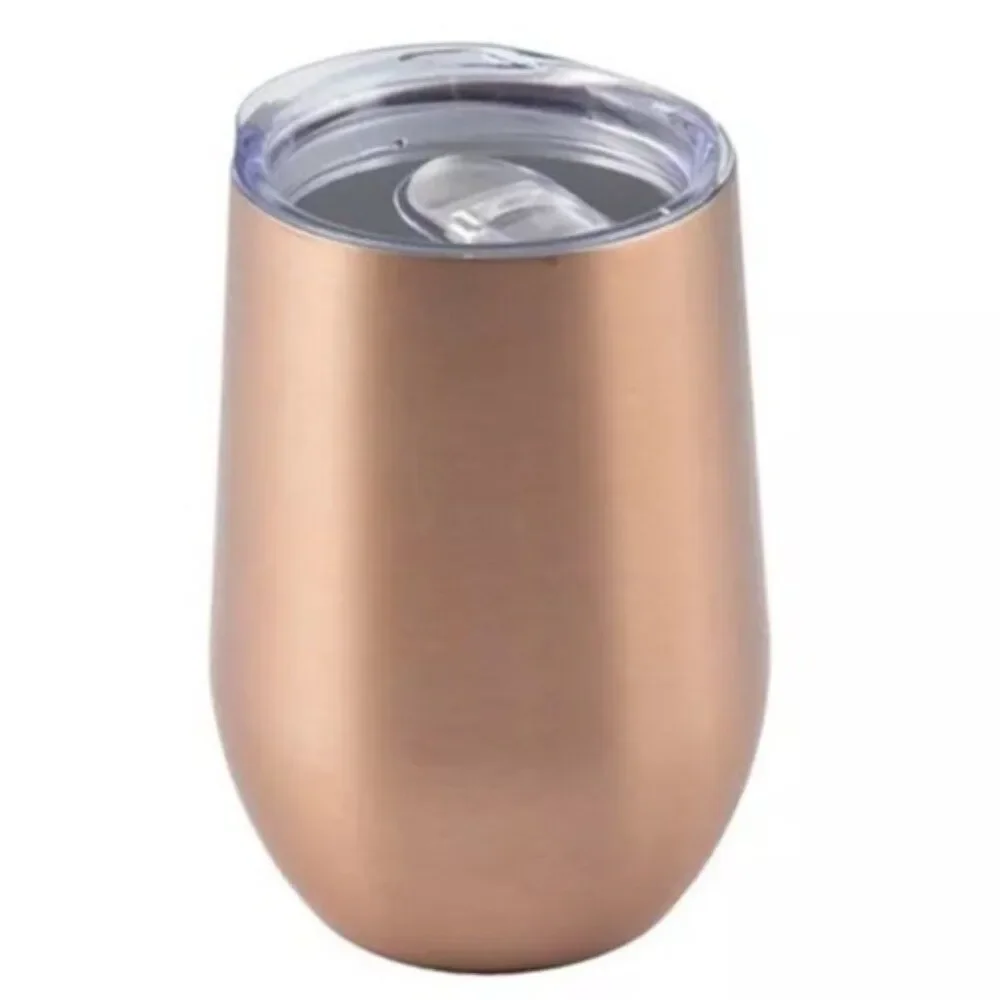 Thirstystone Cambridge Copper Insulated Wine Tumblers Set of 2 Double Wall 15 oz